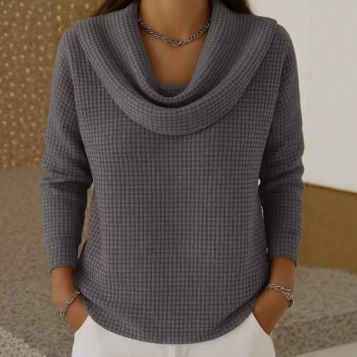 Sylvanie | Waffle Knit Collar Sweater