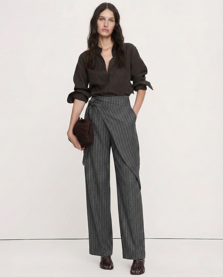 Paquerette | Cotton Pinstripe Trousers