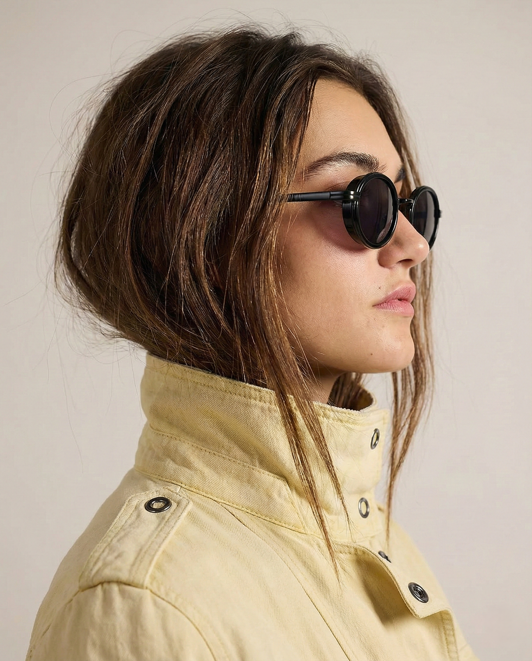 Slim Rim Oval Metal Sunglasses