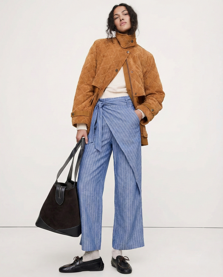 Paquerette | Cotton Pinstripe Trousers