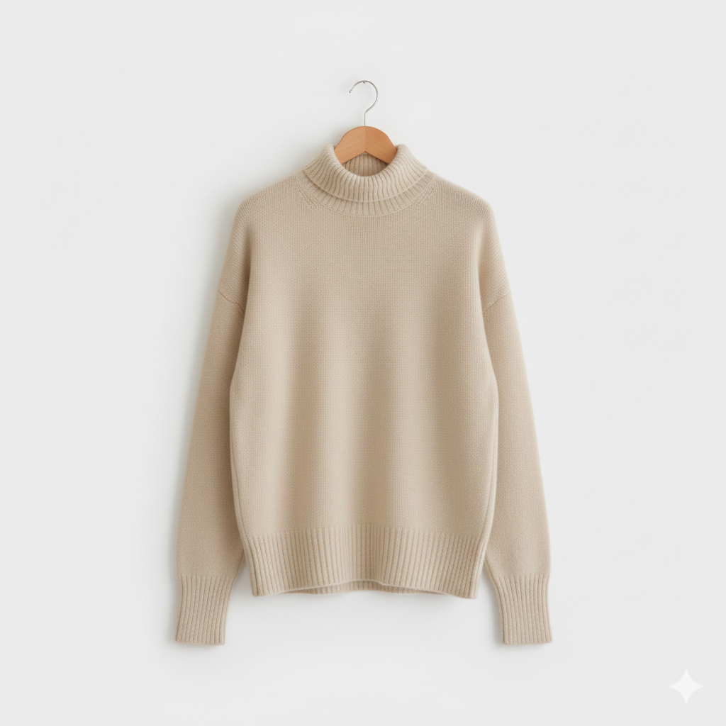 Helen | 100% Cashmere High Neck Sweater
