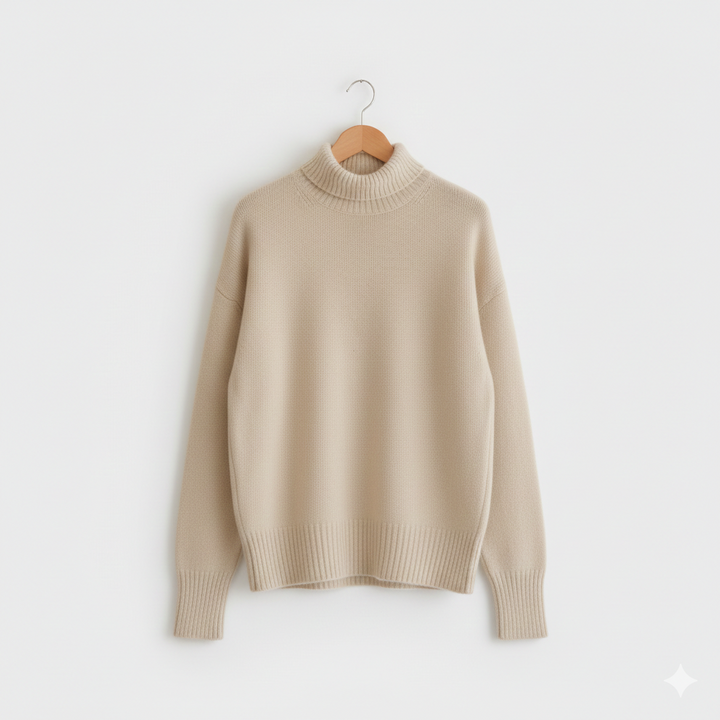 Helen | 100% Cashmere High Neck Sweater