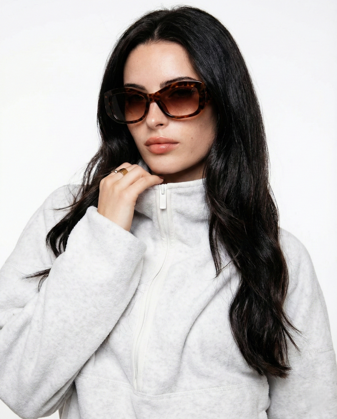 Gradient Lens Oversized Sunglasses
