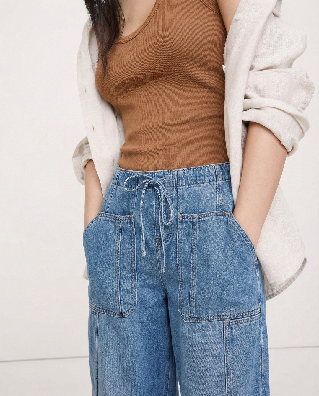 Maryse | Pull-On 100% Cotton Denim Jeans