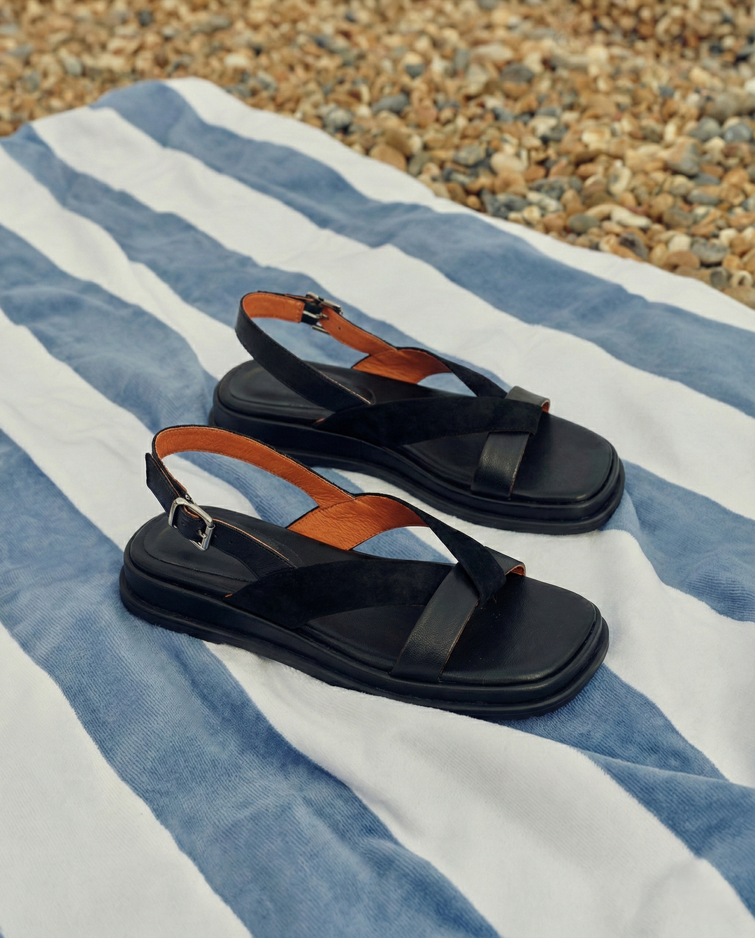 Maximilienne | Leather Low Platform Sandals