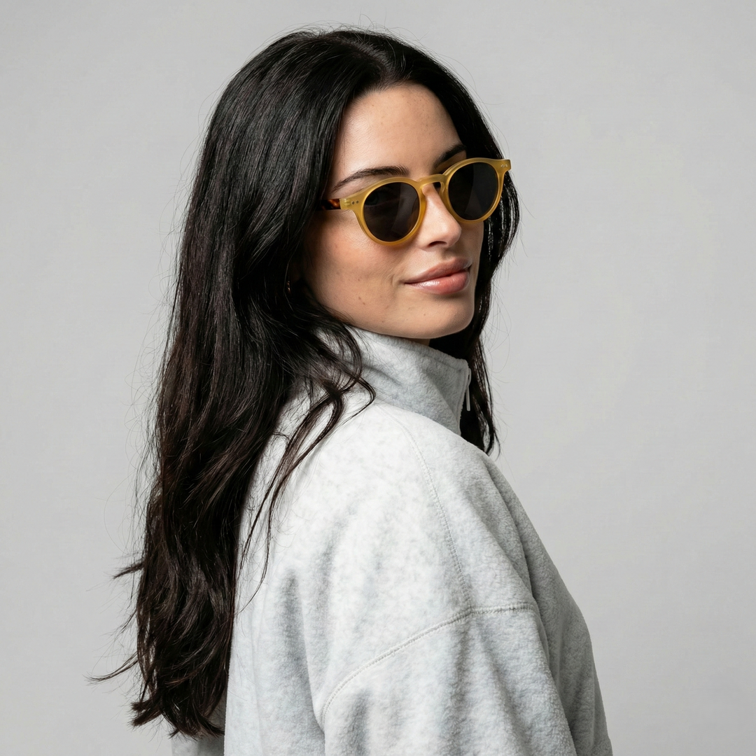Two Tone Round UV400 Sunglasses