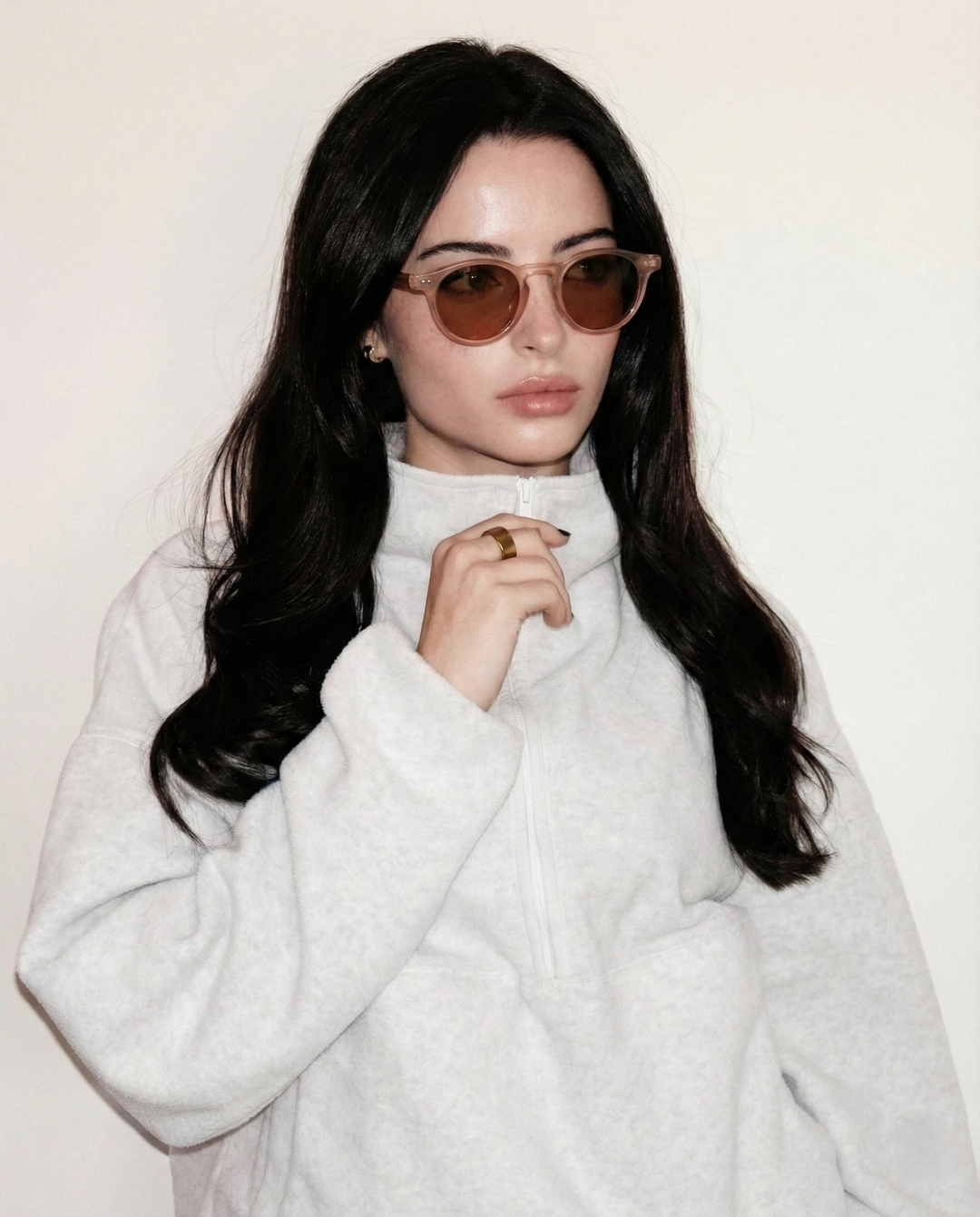 Two Tone Round UV400 Sunglasses