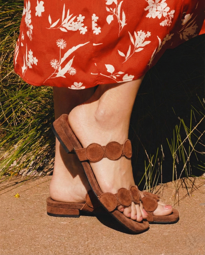 Rosella | Croc Embossed Suede Mules