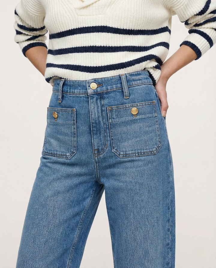 Johanne | High Waist Wide Leg Denim Jeans