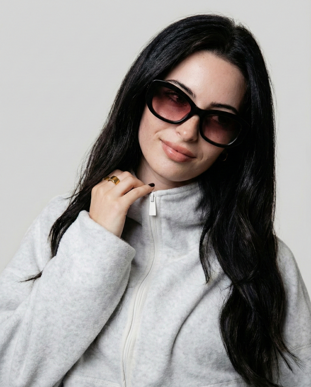 Gradient Lens Oversized Sunglasses