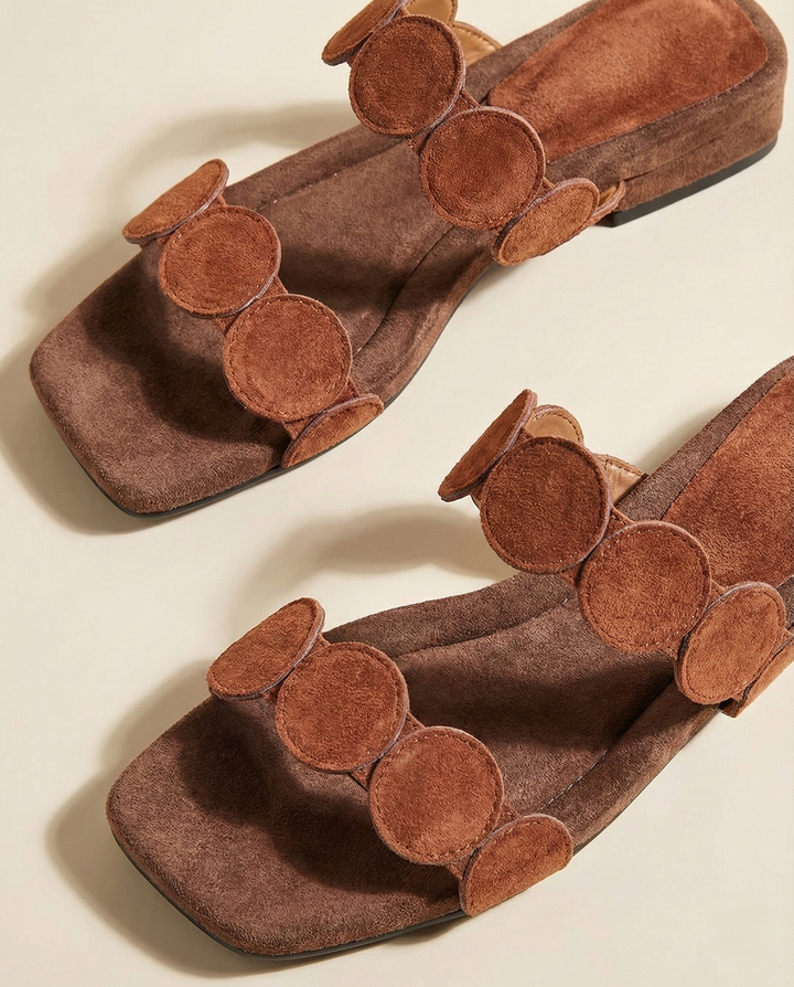 Rosella | Croc Embossed Suede Mules