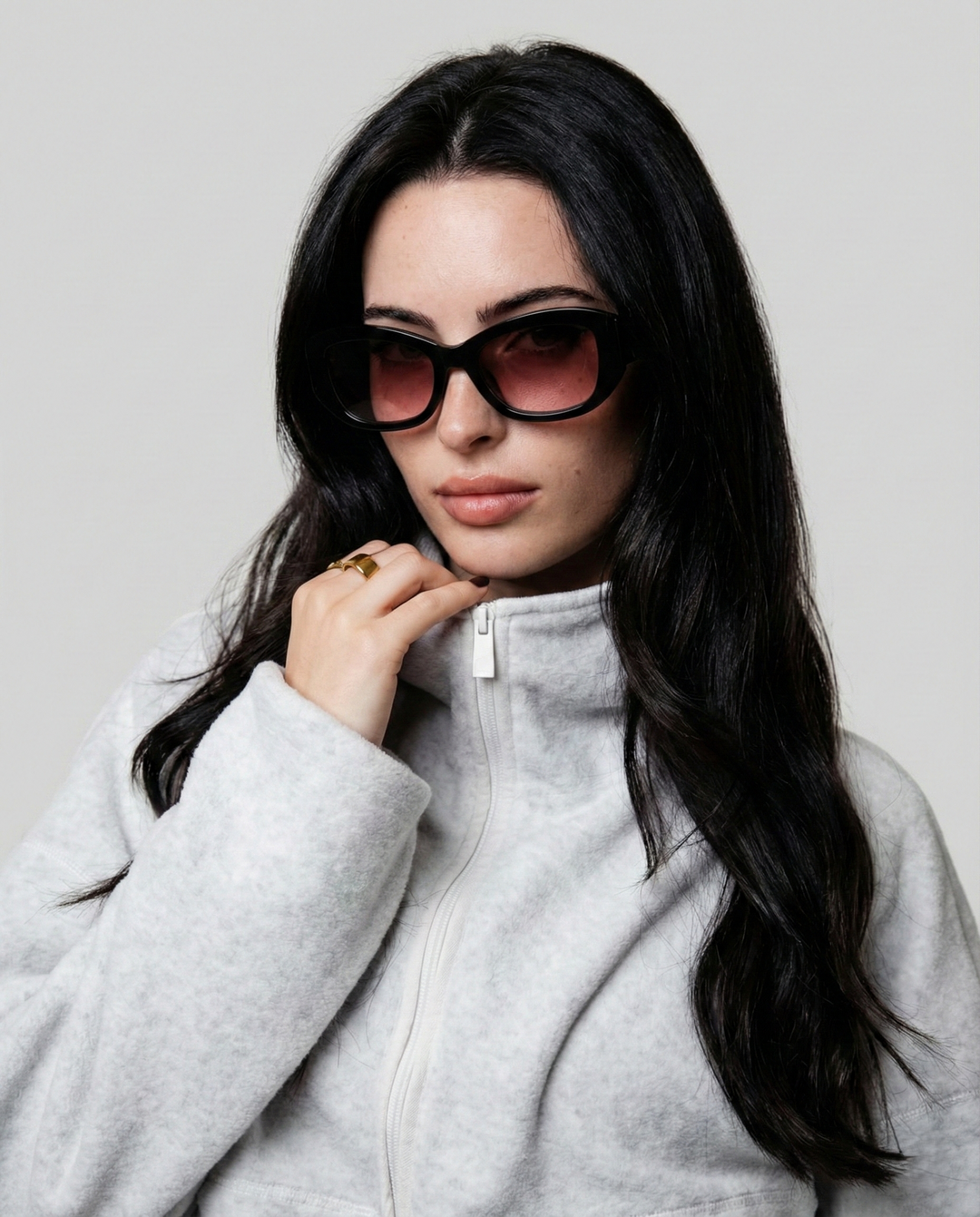 Gradient Lens Oversized Sunglasses