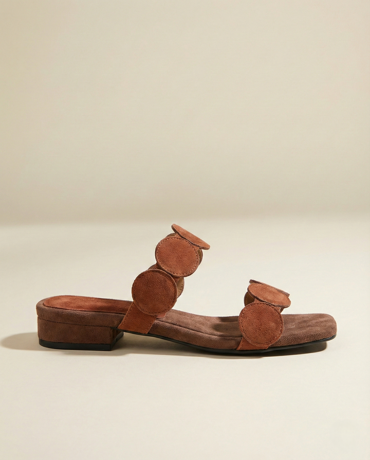 Rosella | Croc Embossed Suede Mules