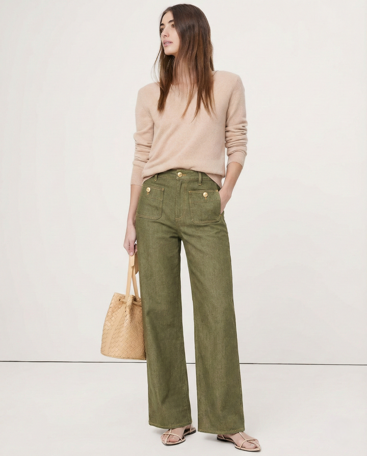 Johanne | High Waist Wide Leg Denim Jeans