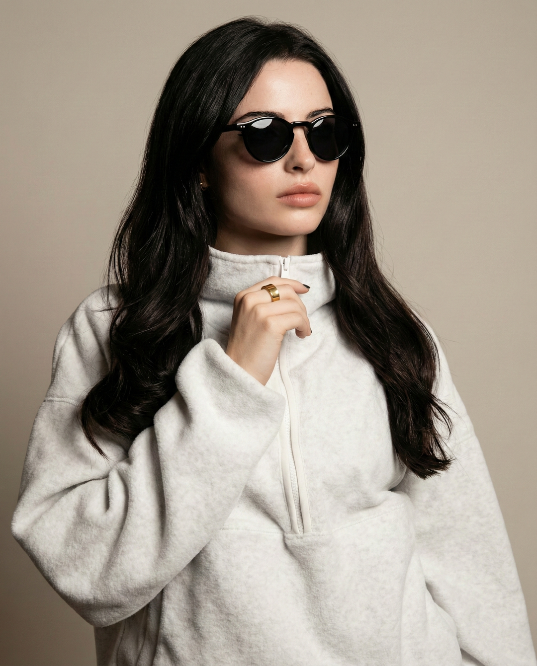 Two Tone Round UV400 Sunglasses
