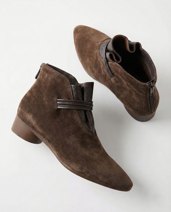 Rosemarie | Cow Suede Pointed Boots