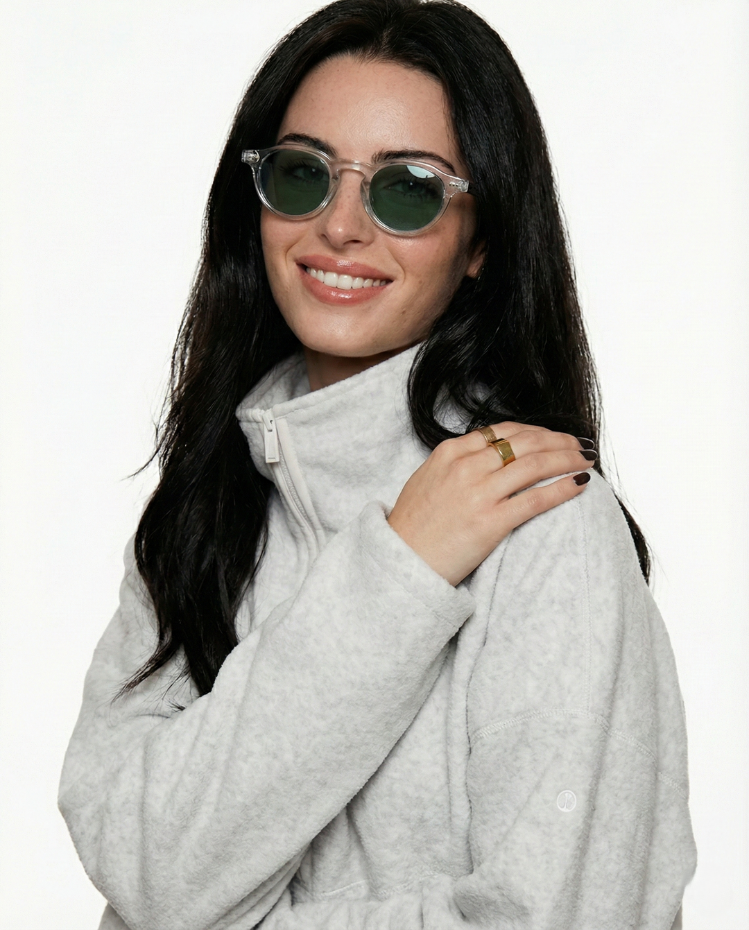 Two Tone Round UV400 Sunglasses