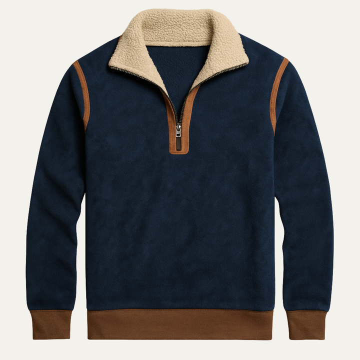 Moise | Sherpa Lined Quarter Zip Knit