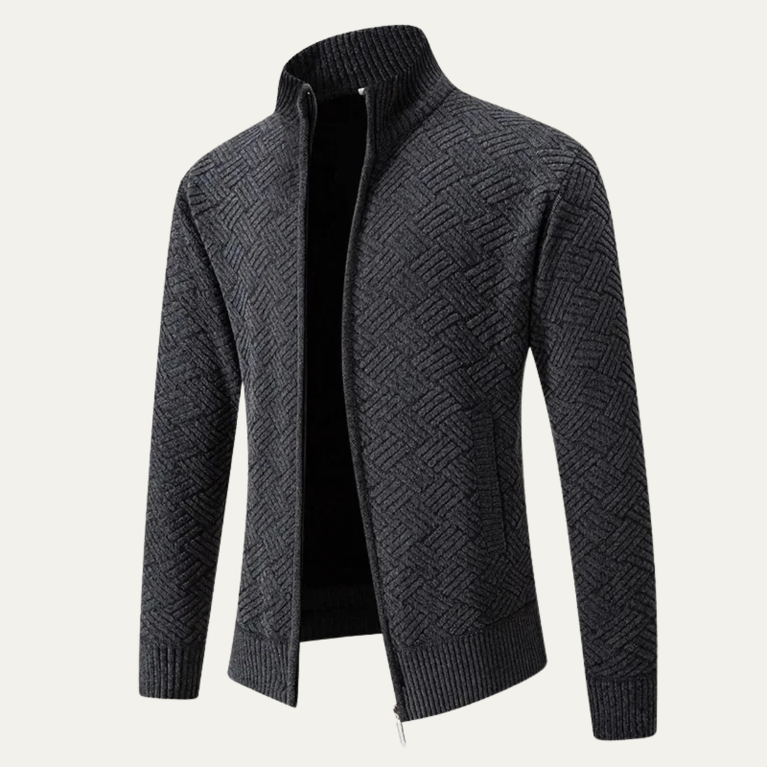 Antoine | Brushed Fleece Zip Cardigan