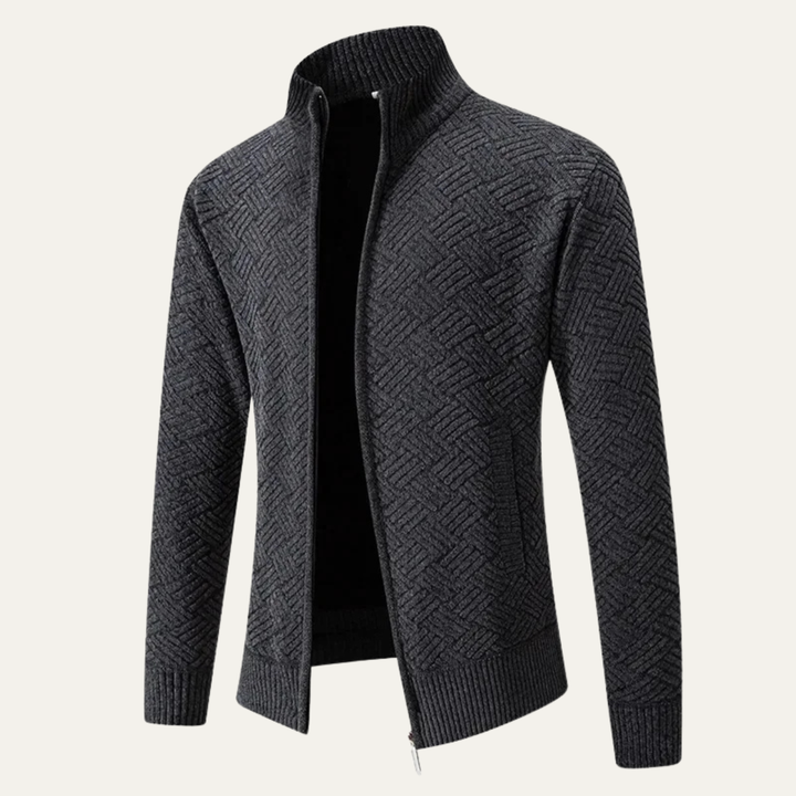 Antoine | Brushed Fleece Zip Cardigan