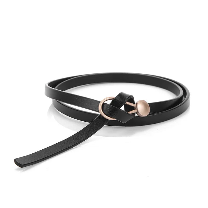 Split Leather Knot Belt, 105 cm