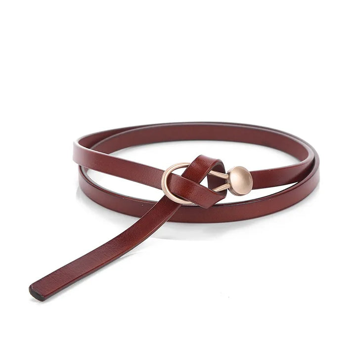 Split Leather Knot Belt, 105 cm