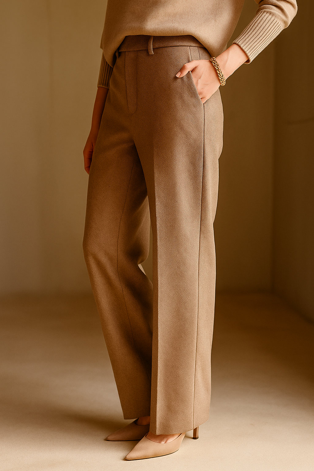 Colombine | 45% Wool Straight Leg Pants