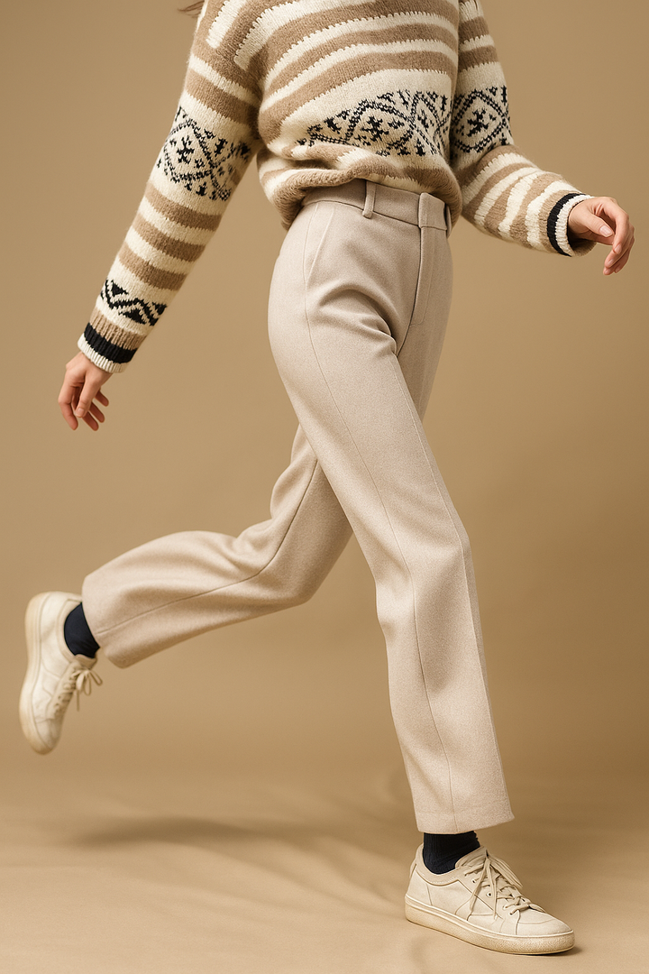 Colombine | 45% Wool Straight Leg Pants