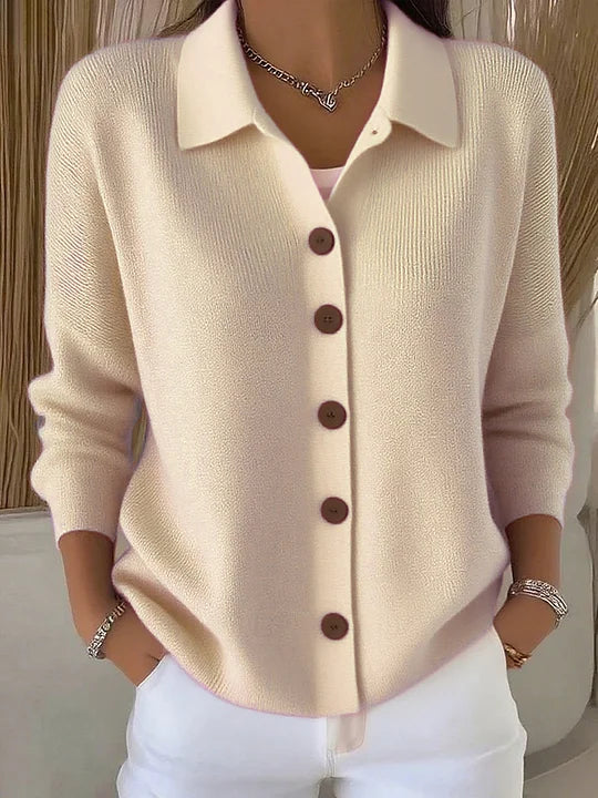 Zenaide | Structured Collar Knit Cardigan