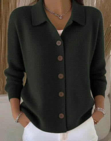 Zenaide | Structured Collar Knit Cardigan