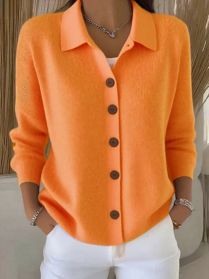 Zenaide | Structured Collar Knit Cardigan