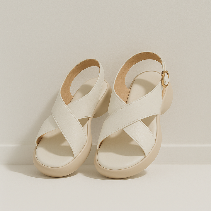 Bathilde | Crossover Band Padded Slides