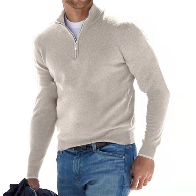 Marius | Cotton Blend Half Zip Knit