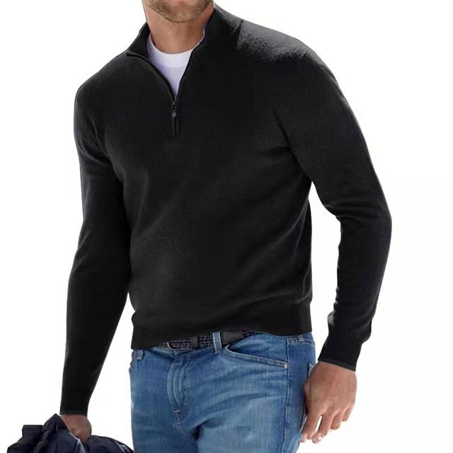 Marius | Cotton Blend Half Zip Knit