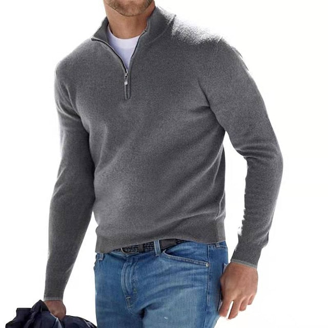 Marius | Cotton Blend Half Zip Knit