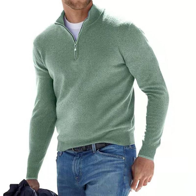 Marius | Cotton Blend Half Zip Knit
