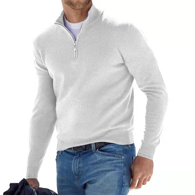 Marius | Cotton Blend Half Zip Knit