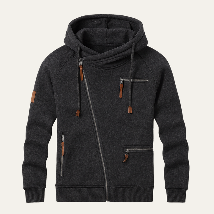 Magloire | Brushed Back Zip Up Hoodie
