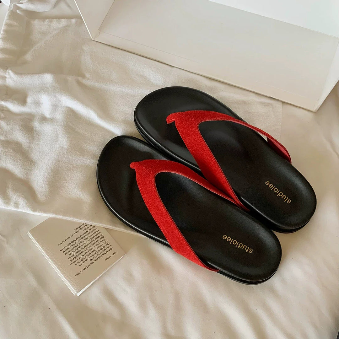 Myrna | Sheepskin Lined Thong Sandals