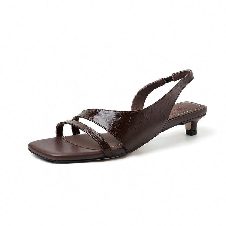 Estella | Sheepskin Lined Tie Strap Heels