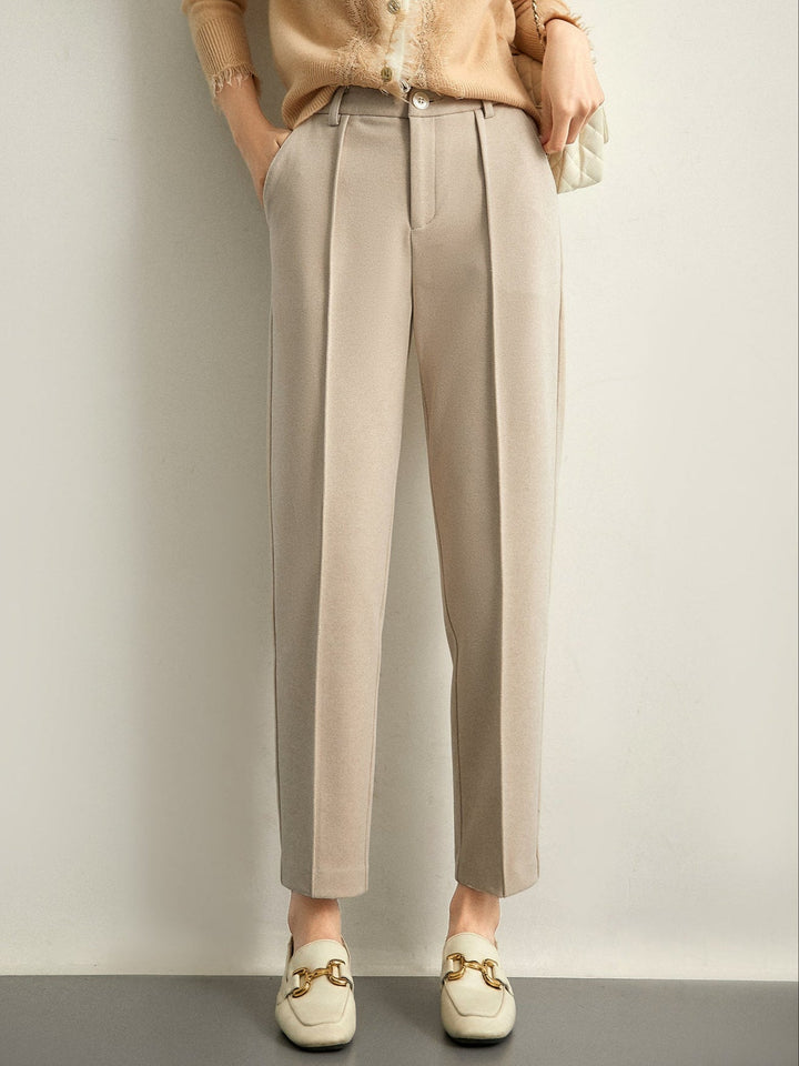 Pascaline | Wool Blend Tapered Trousers