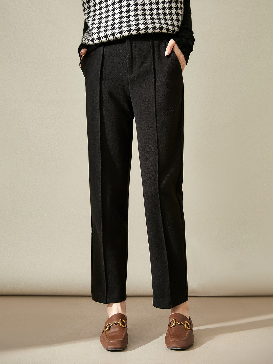 Pascaline | Wool Blend Tapered Trousers