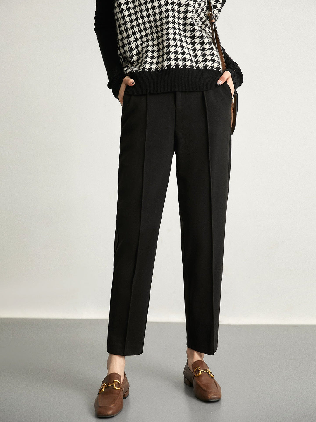 Pascaline | Wool Blend Tapered Trousers