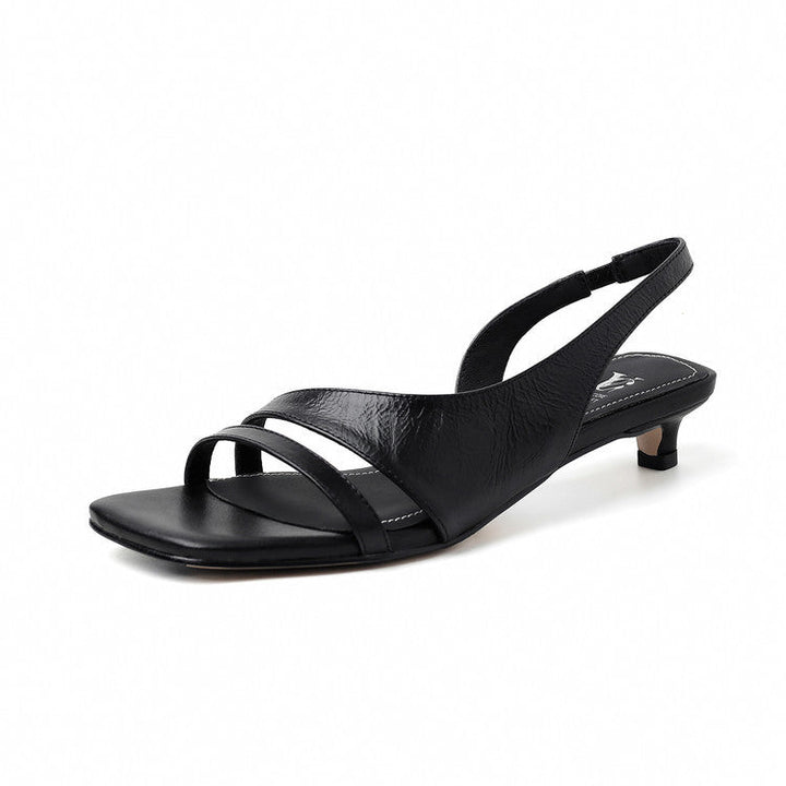 Estella | Sheepskin Lined Tie Strap Heels