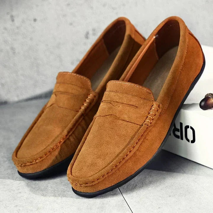 Étienne | Lined Suede Penny Loafers