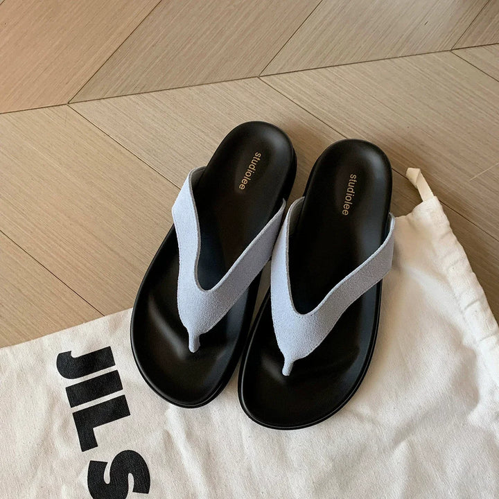 Myrna | Sheepskin Lined Thong Sandals