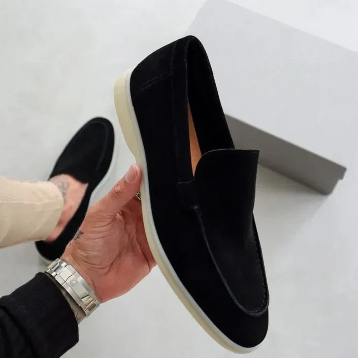 Henri | Apron Stitch Suede Loafers