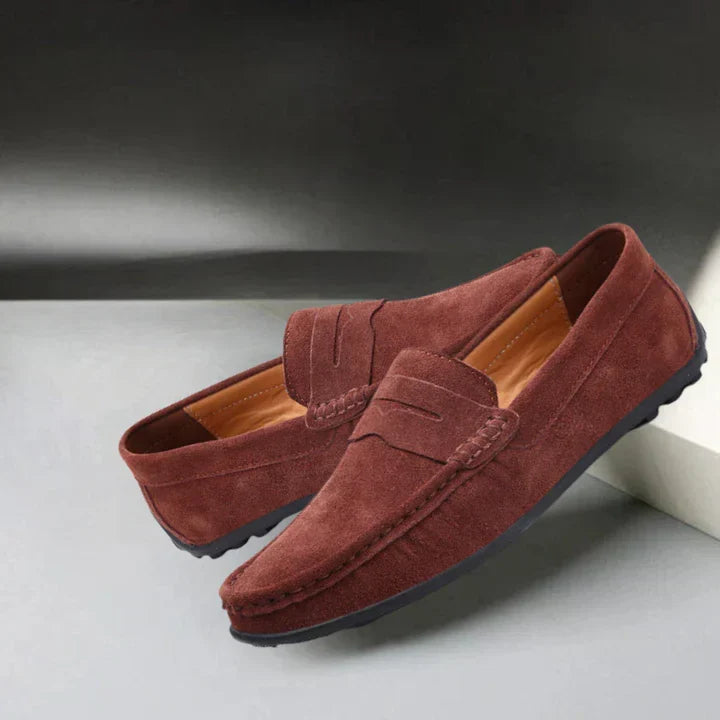 Étienne | Lined Suede Penny Loafers