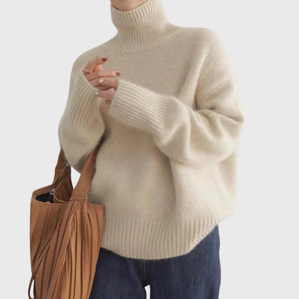 Helen | 100% Cashmere High Neck Sweater
