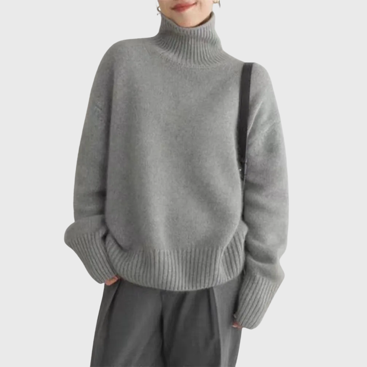 Helen | 100% Cashmere High Neck Sweater
